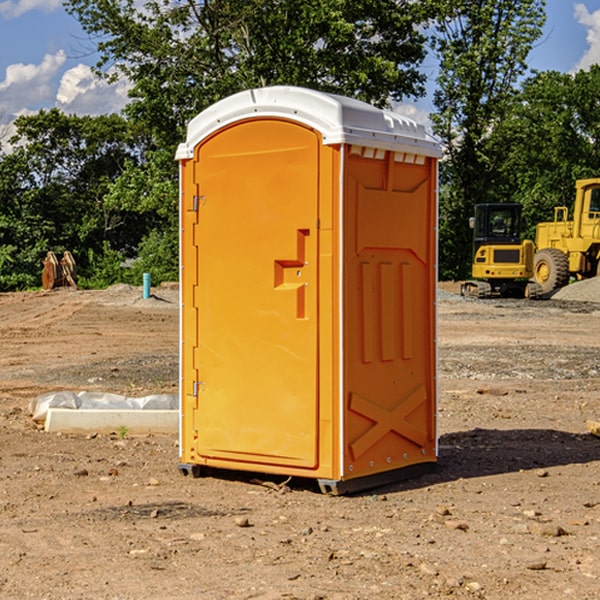 how often are the porta potties cleaned and serviced during a rental period in Grant NE